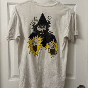 Vintage Vans Classic Fit T-Shirt White with Wizard Graphic men’s size small Tee